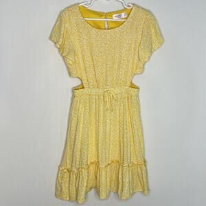 Franki By Francesca's Girls Floral Cut Out Dress Size YTH 7